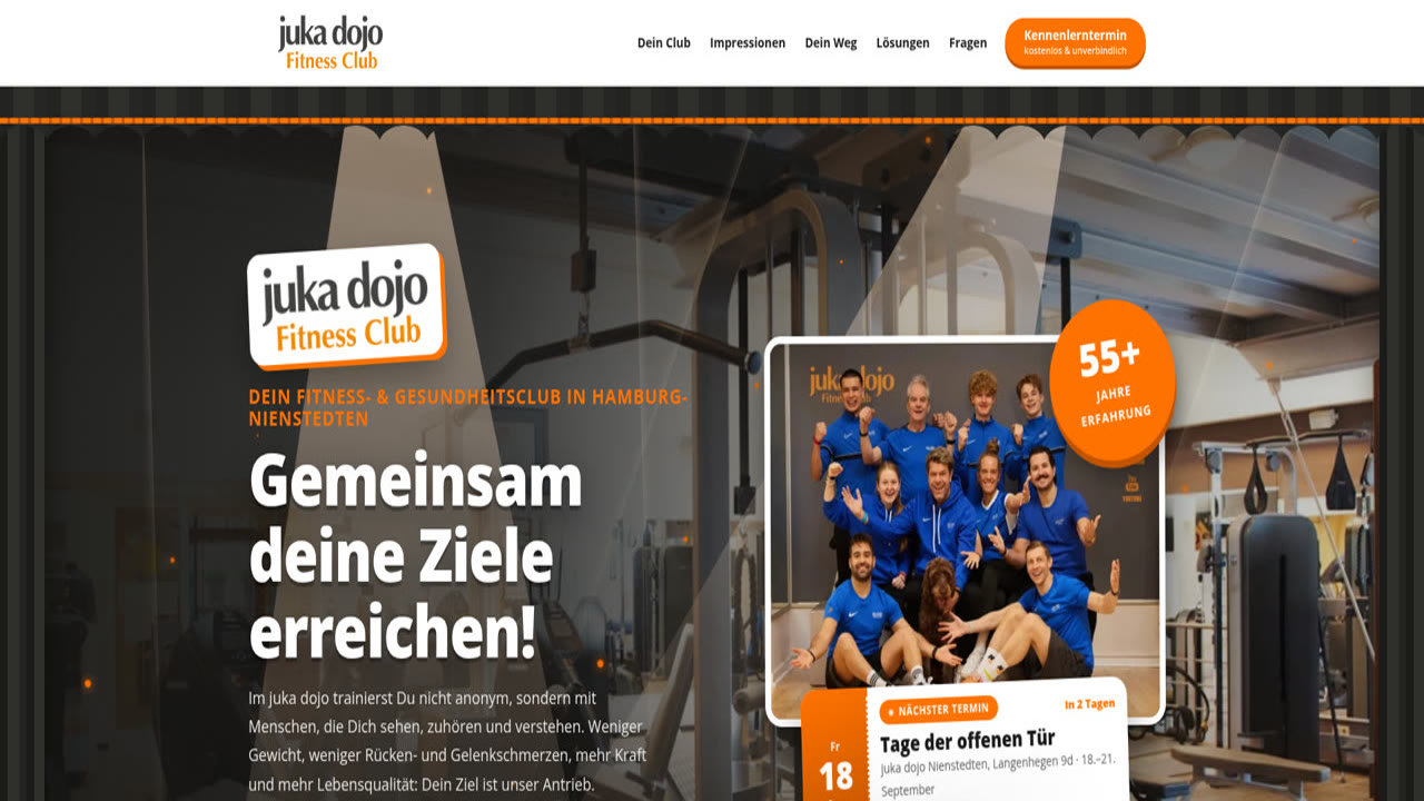 juka dojo Nienstedten Landingpage