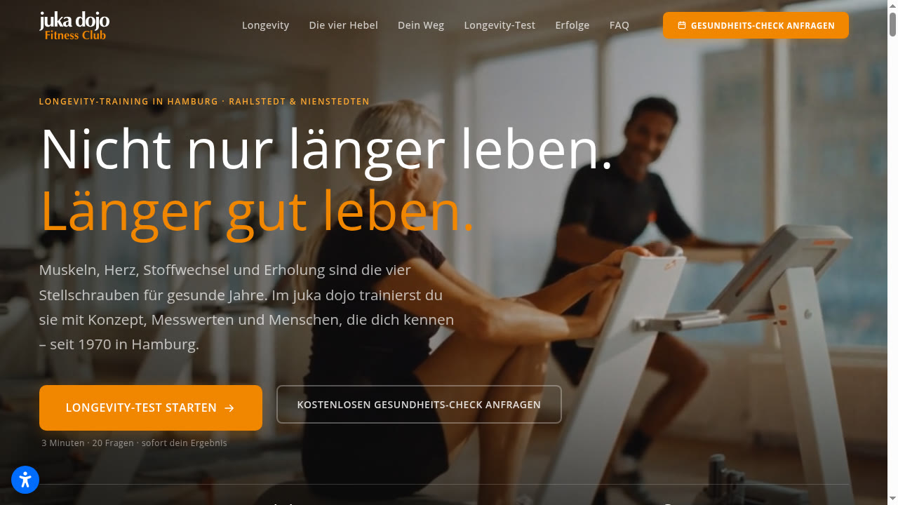 Longevity Landingpage